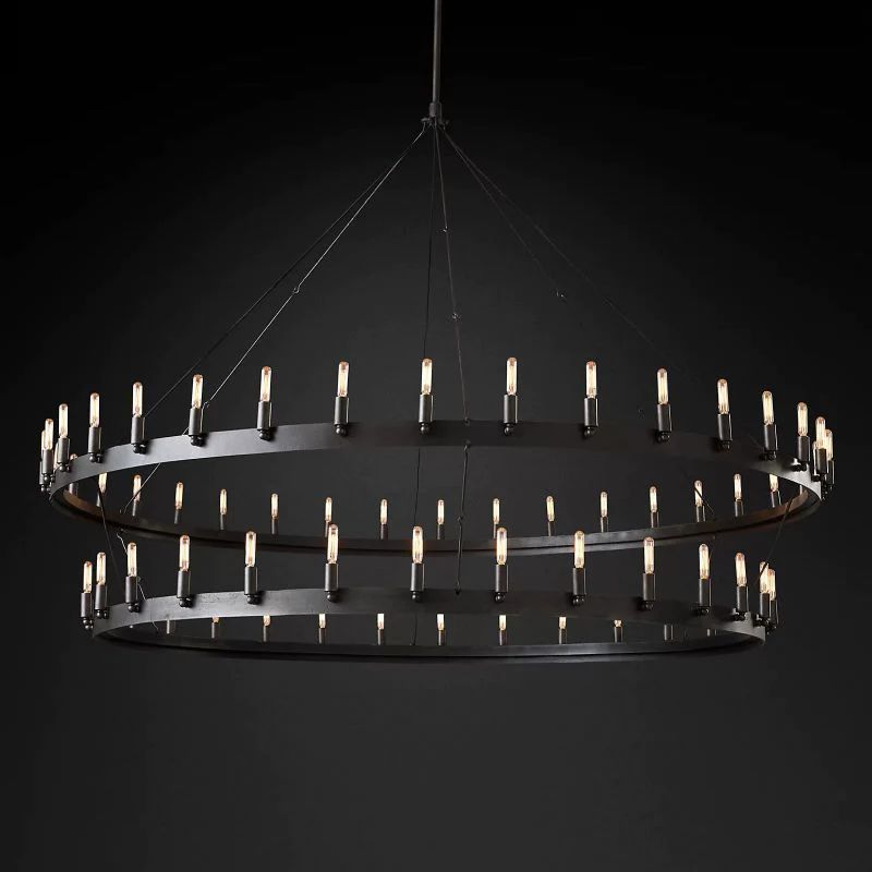 Cereak Vintage Filament 2-Tier Chandelier