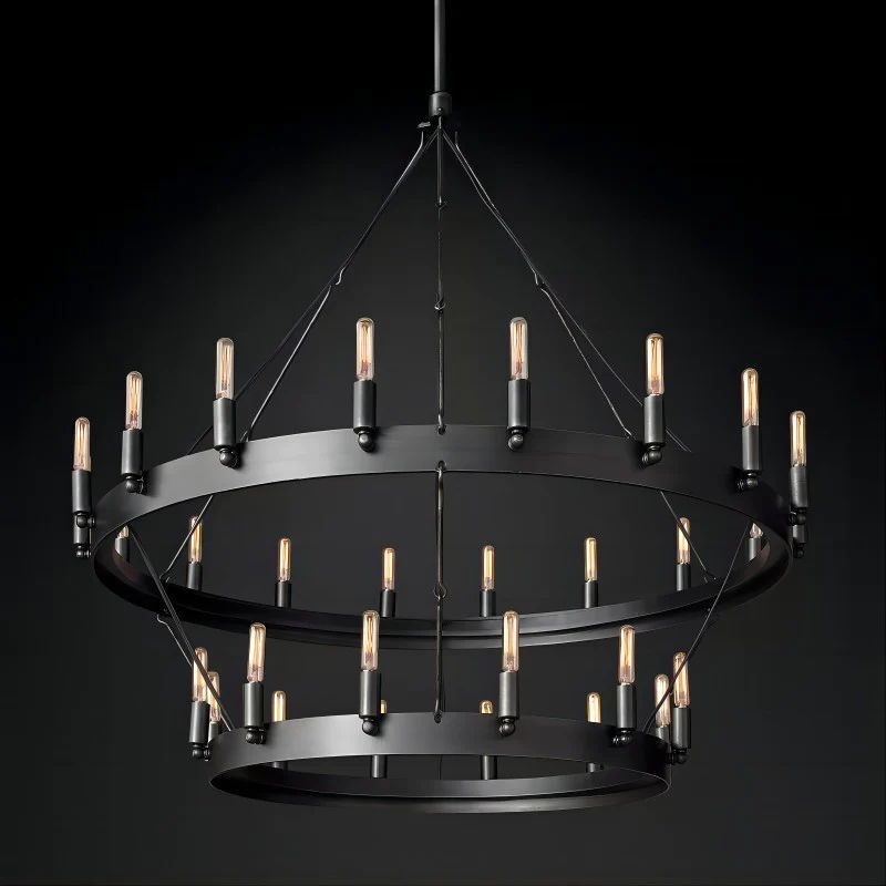 Cereak Vintage Filament 2-Tier Chandelier