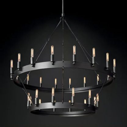 Cereak Vintage Filament 2-Tier Chandelier