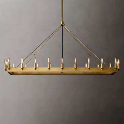 Cereak Vintage Filament Rectangular Chandelier