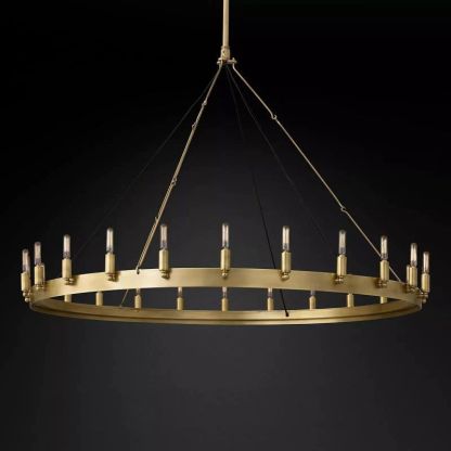 Cereak Vintage Filament Round Chandelier