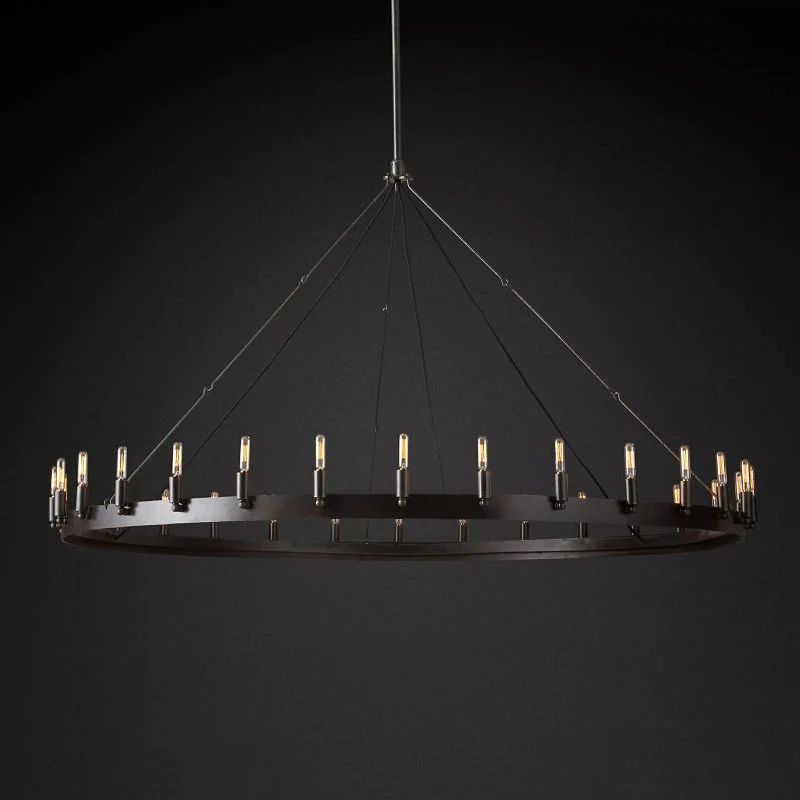 Cereak Vintage Filament Round Chandelier