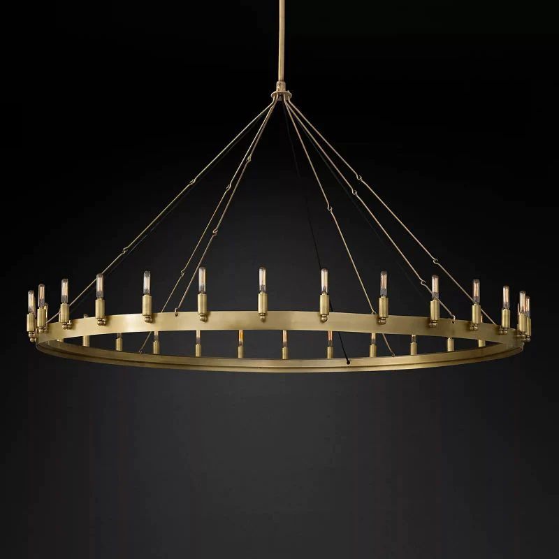 Cereak Vintage Filament Round Chandelier