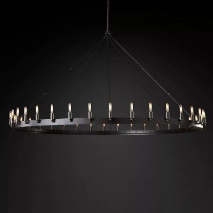 Cereak Vintage Filament Round Chandelier