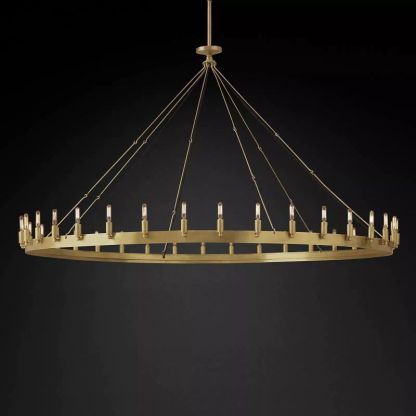 Cereak Vintage Filament Round Chandelier