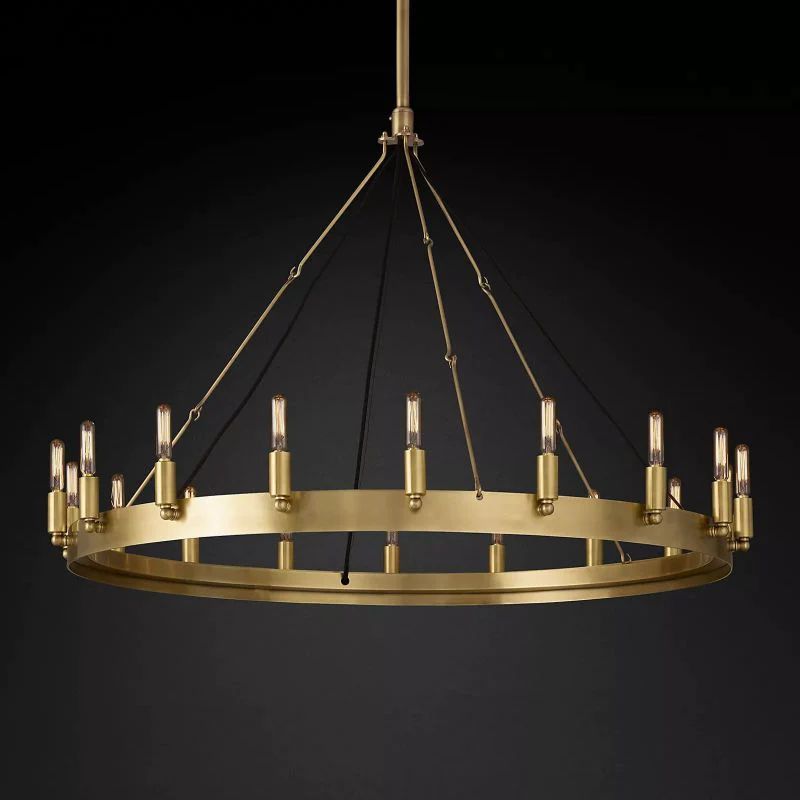 Cereak Vintage Filament Round Chandelier