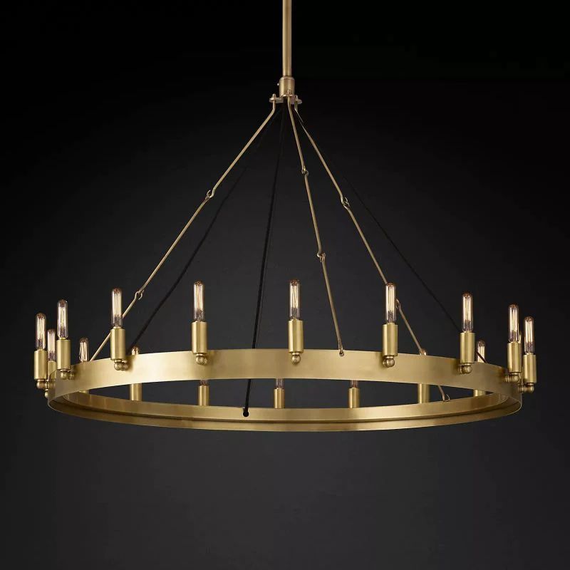 Cereak Vintage Filament Round Chandelier