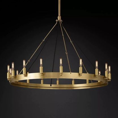 Cereak Vintage Filament Round Chandelier
