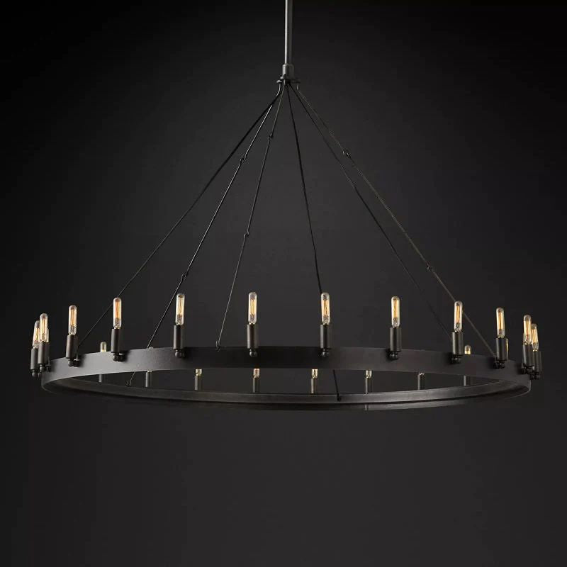 Cereak Vintage Filament Round Chandelier