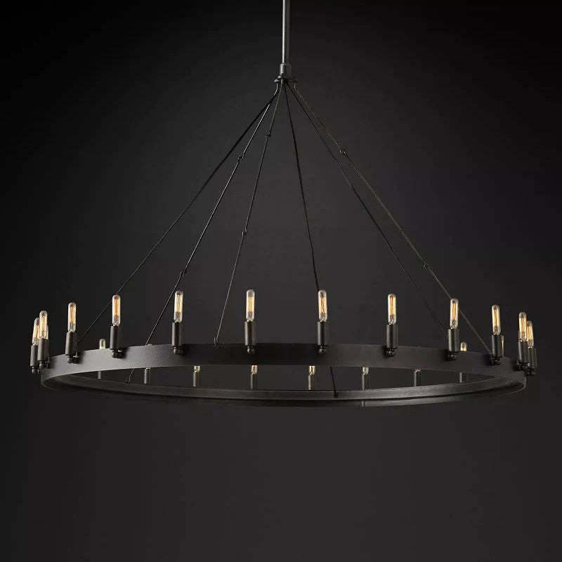 Cereak Vintage Filament Round Chandelier