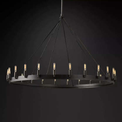 Cereak Vintage Filament Round Chandelier