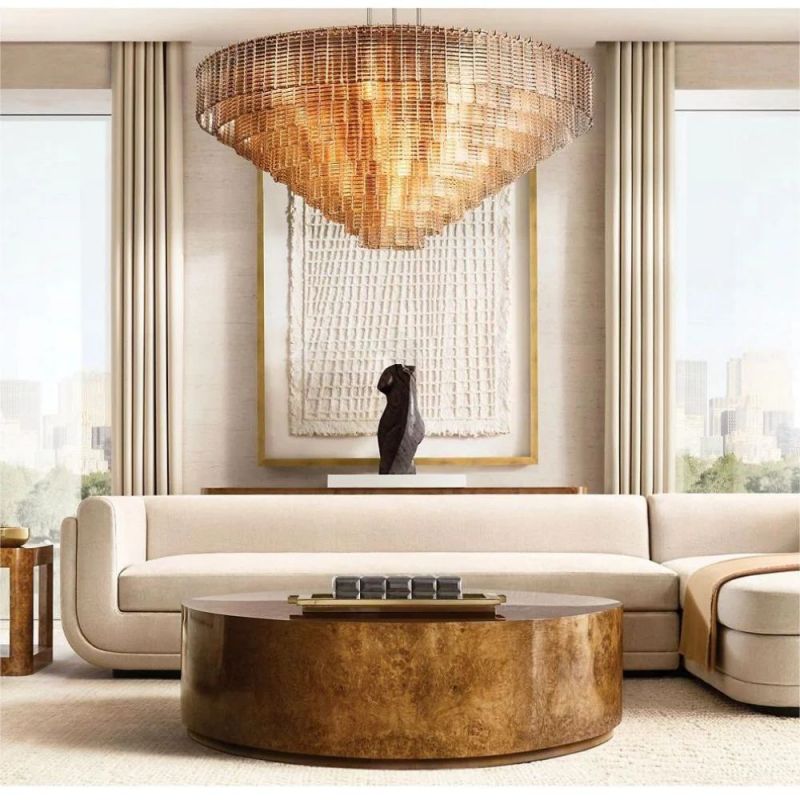 Chan Clear Round Chandelier 41"-Fullstarlighting