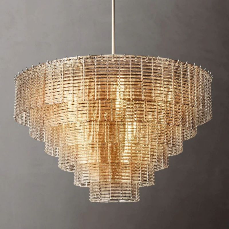 Chan Clear Round Chandelier 41"-Fullstarlighting