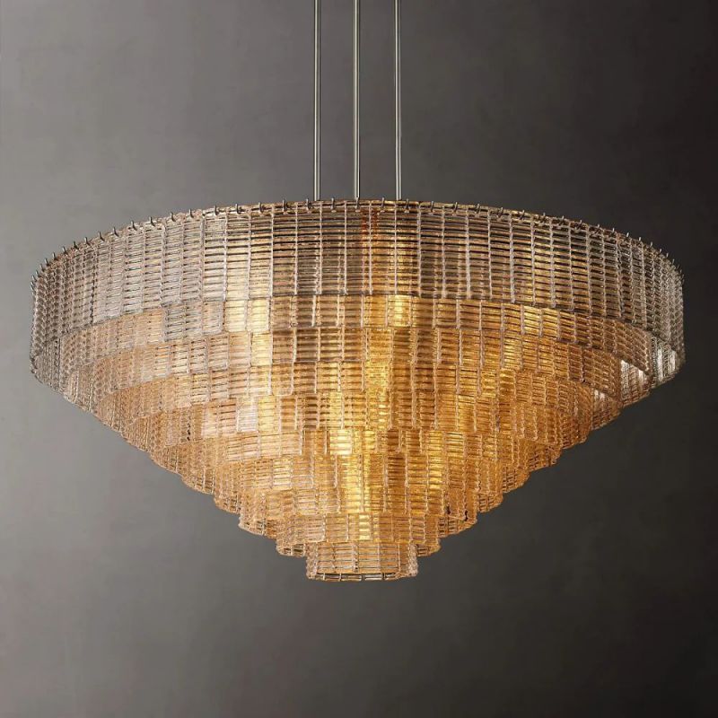 Chan Clear Round Chandelier 65"-Fullstarlighting