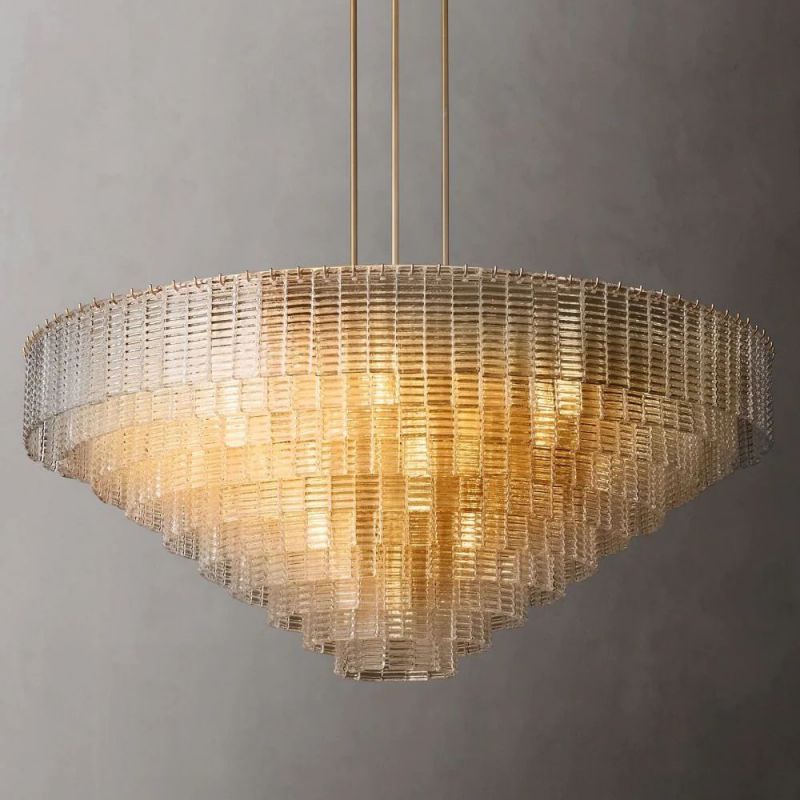 Chan Clear Round Chandelier 65"-Fullstarlighting