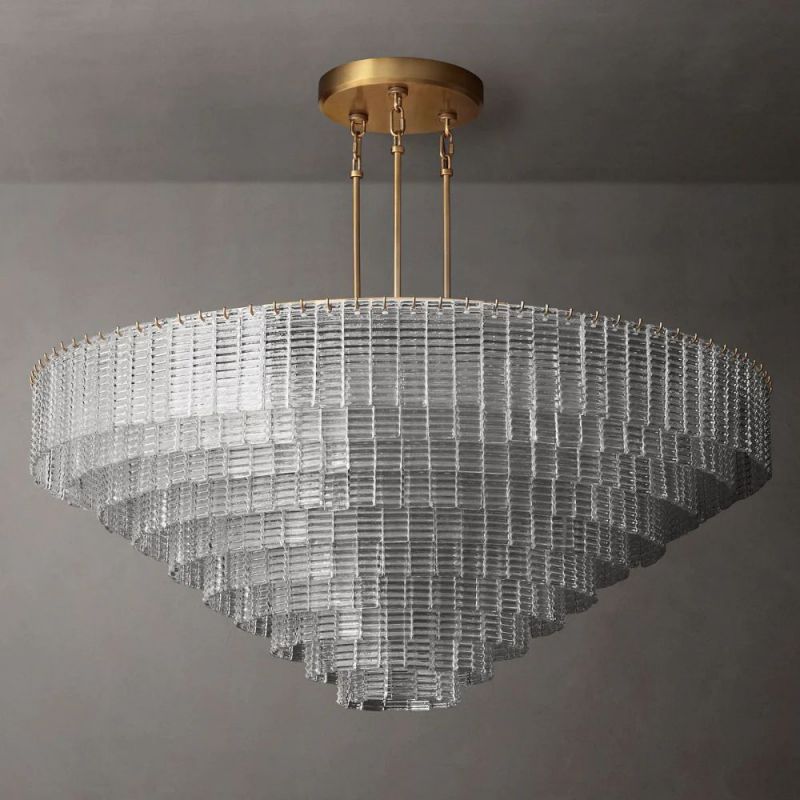 Chan Clear Round Chandelier 65"-Fullstarlighting