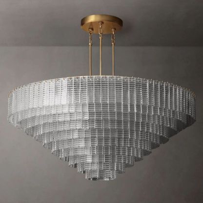 Chan Clear Round Chandelier 65"-Fullstarlighting