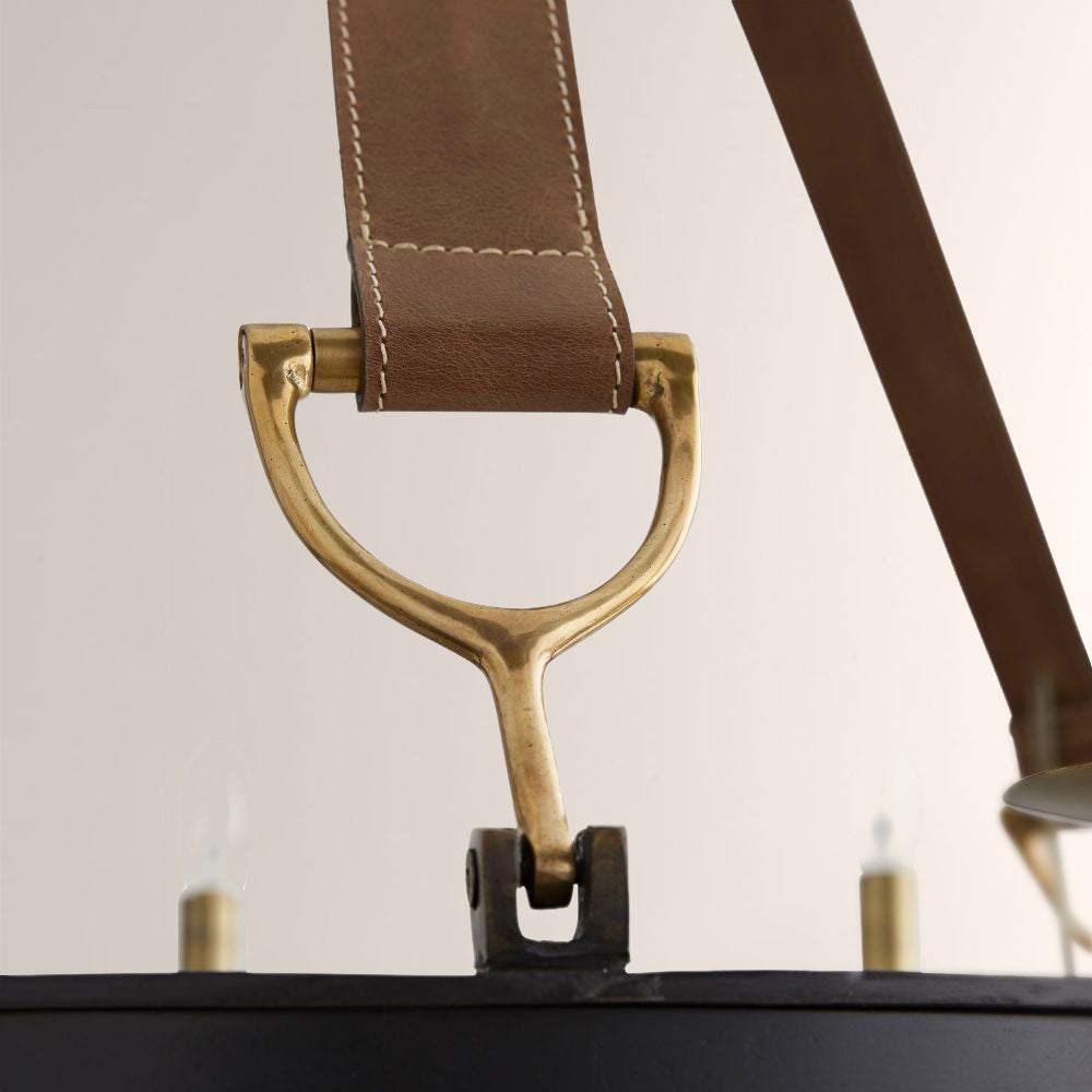 Cherton Round Leather Chandelier-Fullstarlighting
