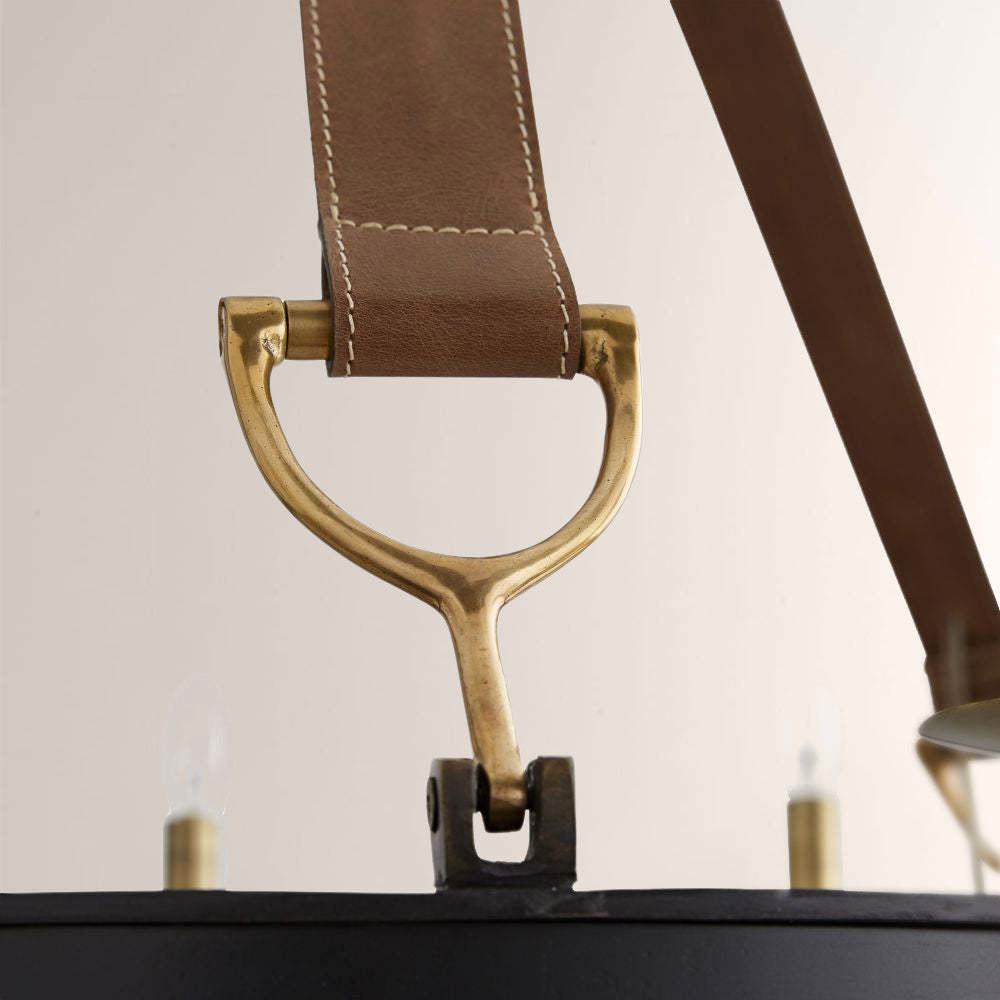 Cherton Round Leather Chandelier-Fullstarlighting