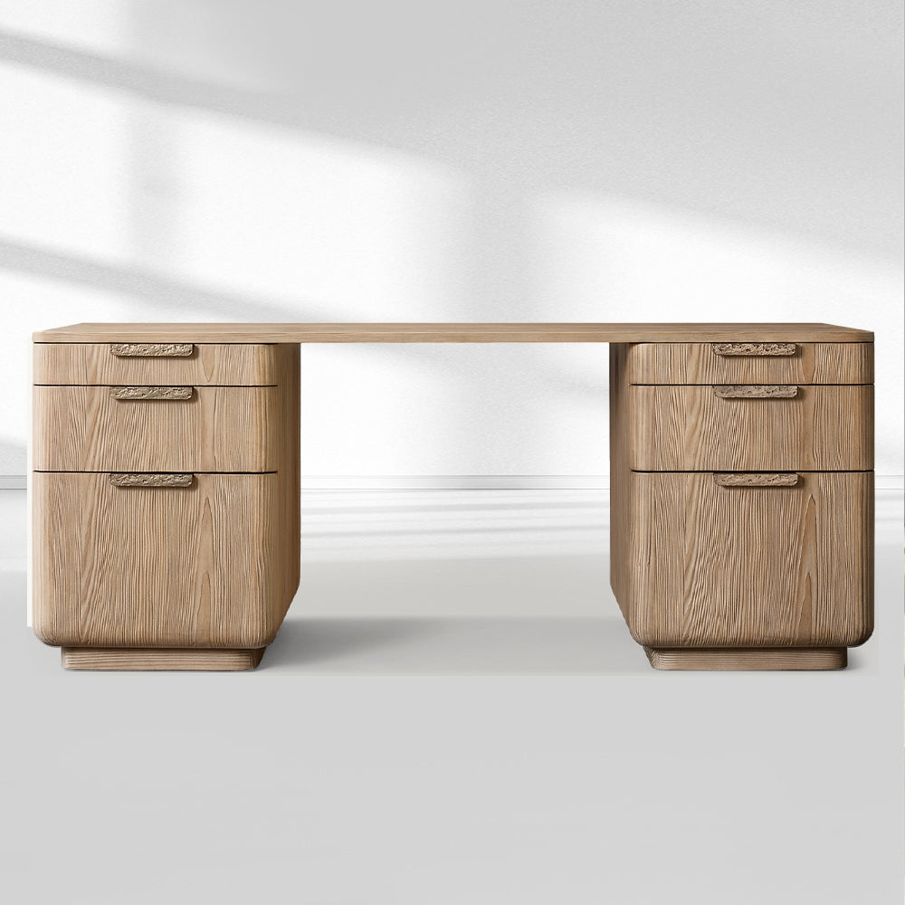 Cira Solid Wood Desk-Fullstarlighting