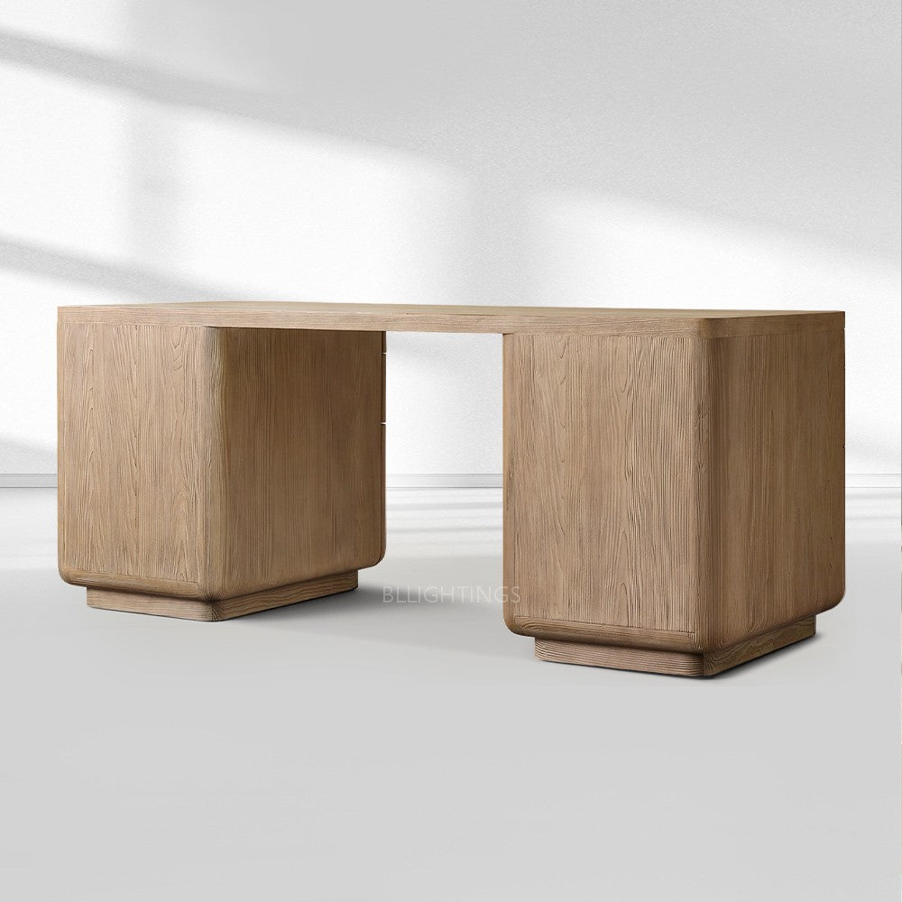 Cira Solid Wood Desk-Fullstarlighting