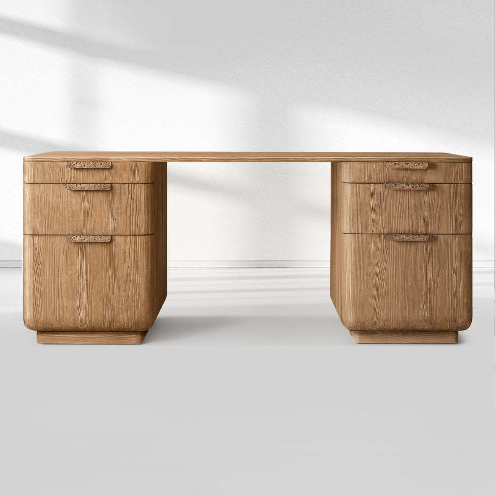 Cira Solid Wood Desk-Fullstarlighting