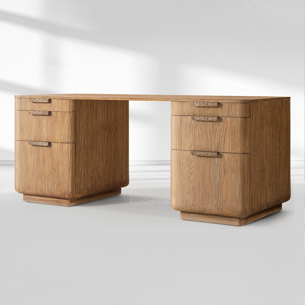 Cira Solid Wood Desk-Fullstarlighting