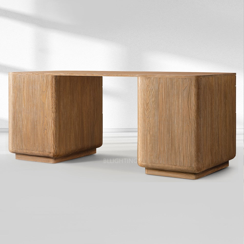 Cira Solid Wood Desk-Fullstarlighting