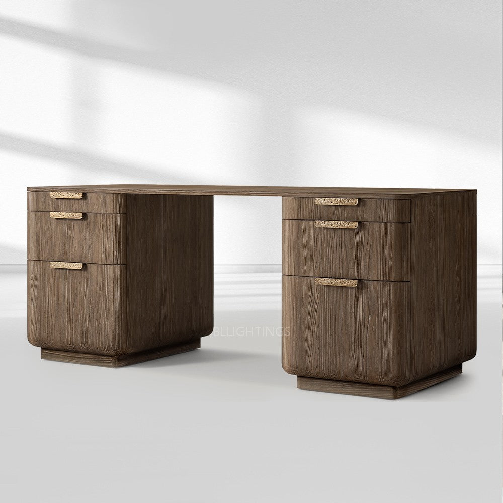 Cira Solid Wood Desk-Fullstarlighting