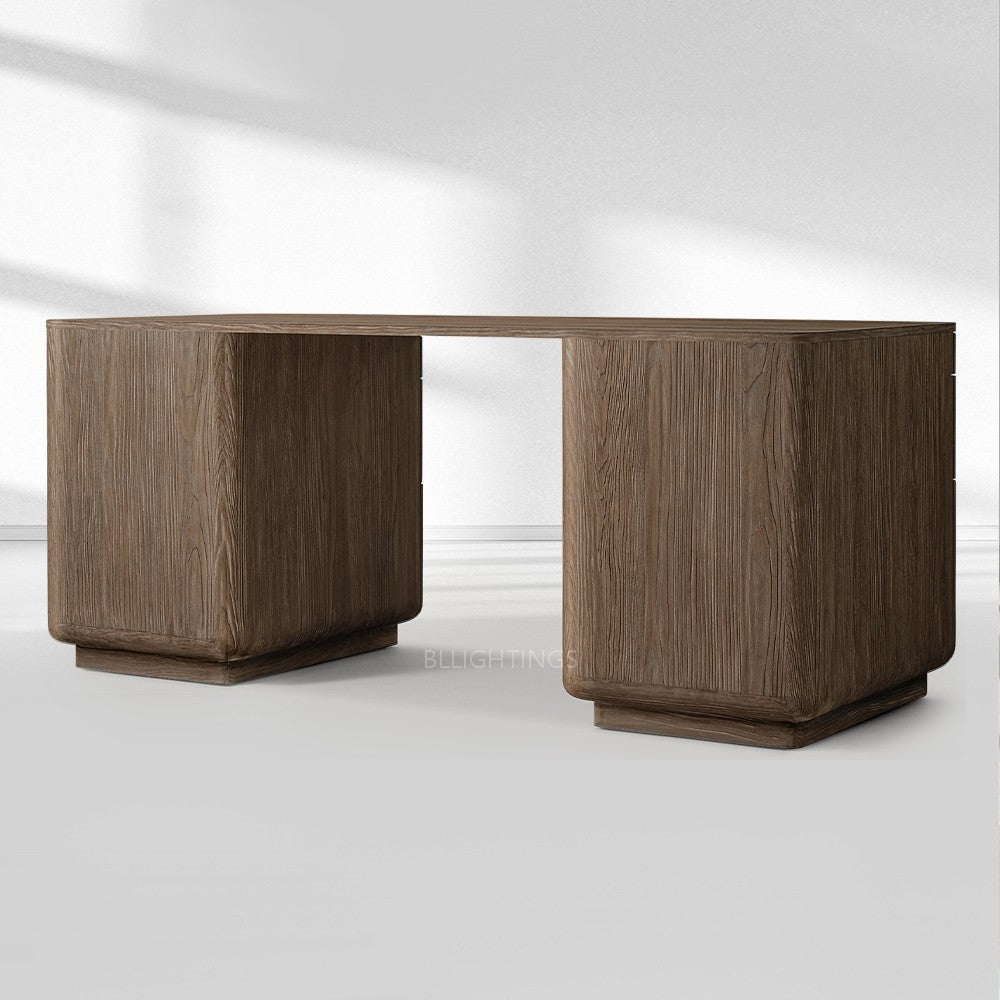 Cira Solid Wood Desk-Fullstarlighting