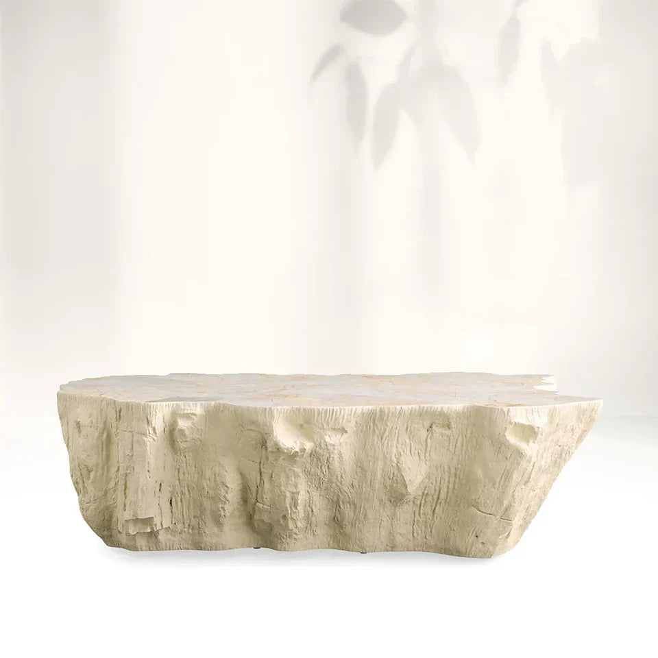 Clayhill Irregular Shape Coffee Table Petrified Wood Cocktail Table