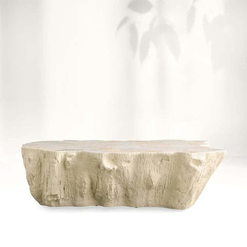 Clayhill Irregular Shape Coffee Table Petrified Wood Cocktail Table