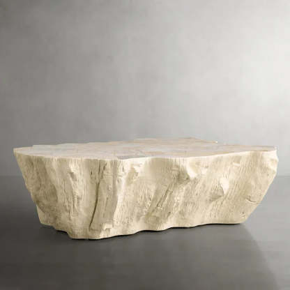 Clayhill Irregular Shape Coffee Table Petrified Wood Cocktail Table