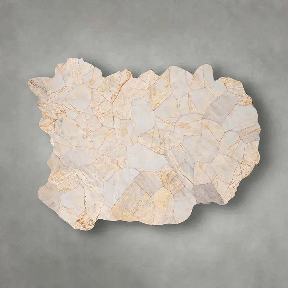 Clayhill Irregular Shape Coffee Table Petrified Wood Cocktail Table