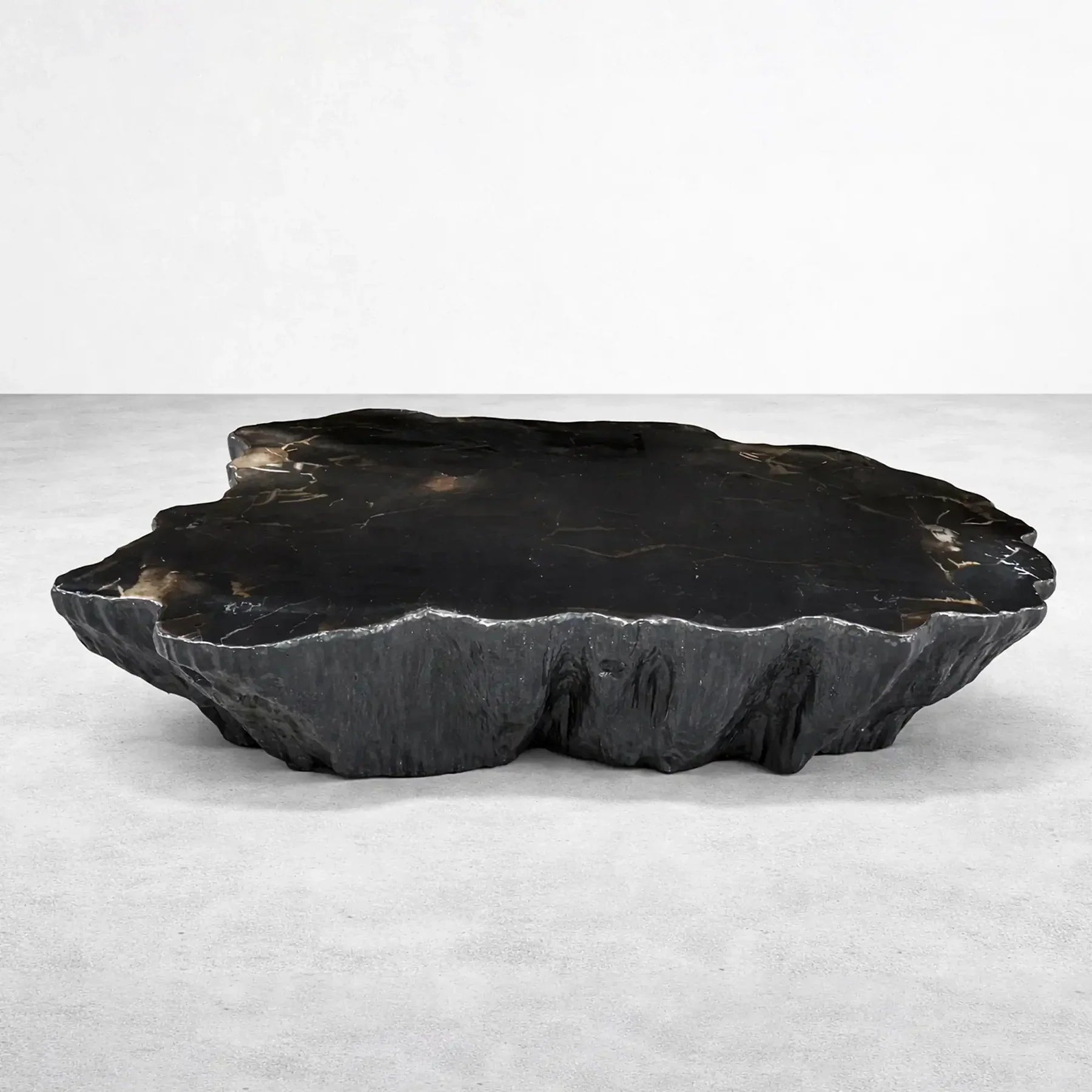 Clayhill Irregular Shape Coffee Table Petrified Wood Cocktail Table