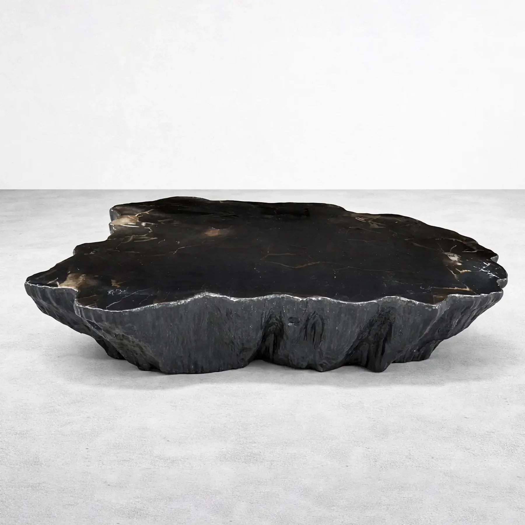 Clayhill Irregular Shape Coffee Table Petrified Wood Cocktail Table