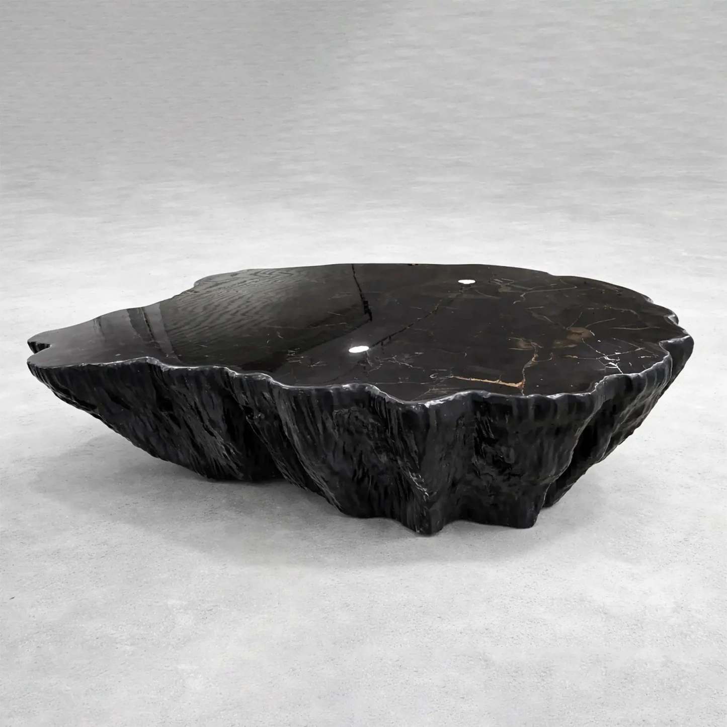 Clayhill Irregular Shape Coffee Table Petrified Wood Cocktail Table
