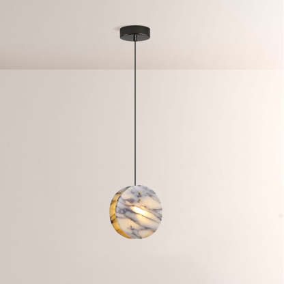 Collins Disc-Shaped Marble Pendant-Fullstarlighting