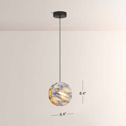 Collins Disc-Shaped Marble Pendant-Fullstarlighting
