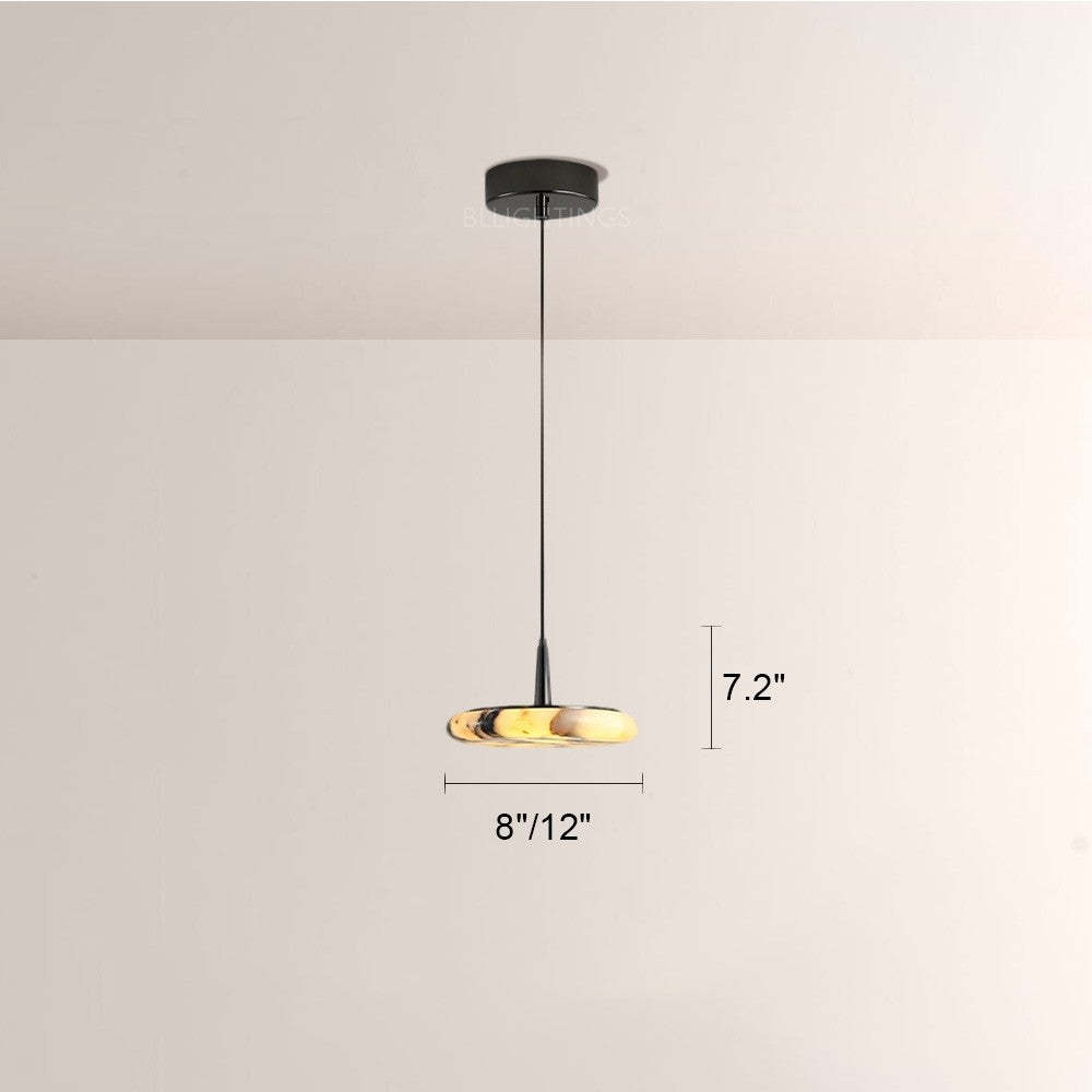 Collins Low-Profile Marble-Effect Linear Pendant(1/2/3-Head)-Fullstarlighting