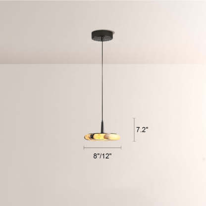 Collins Low-Profile Marble-Effect Linear Pendant(1/2/3-Head)-Fullstarlighting