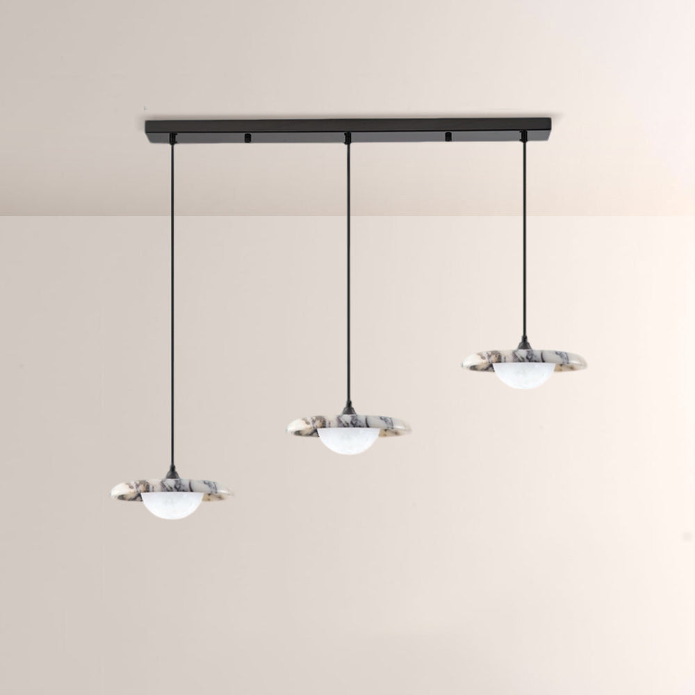 Collins Saucer Globe Marble Chandelier-Fullstarlighting