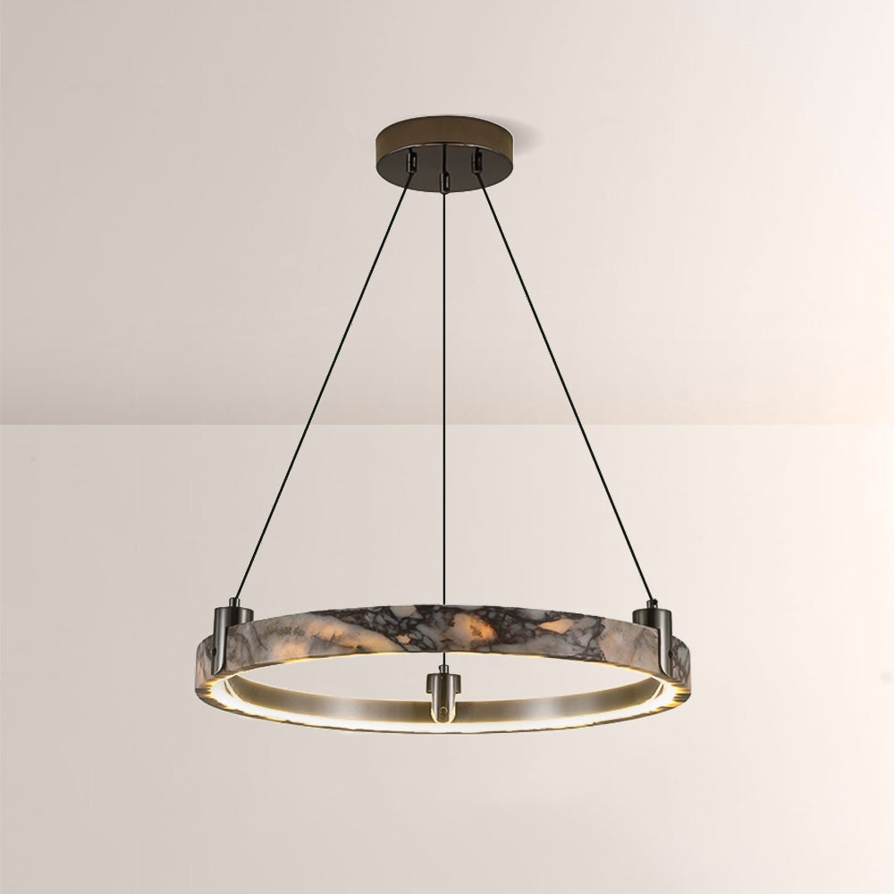 Collins Single-Ring Marble Chandelier