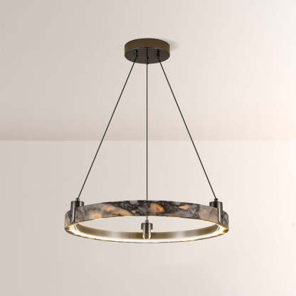 Collins Single-Ring Marble Chandelier