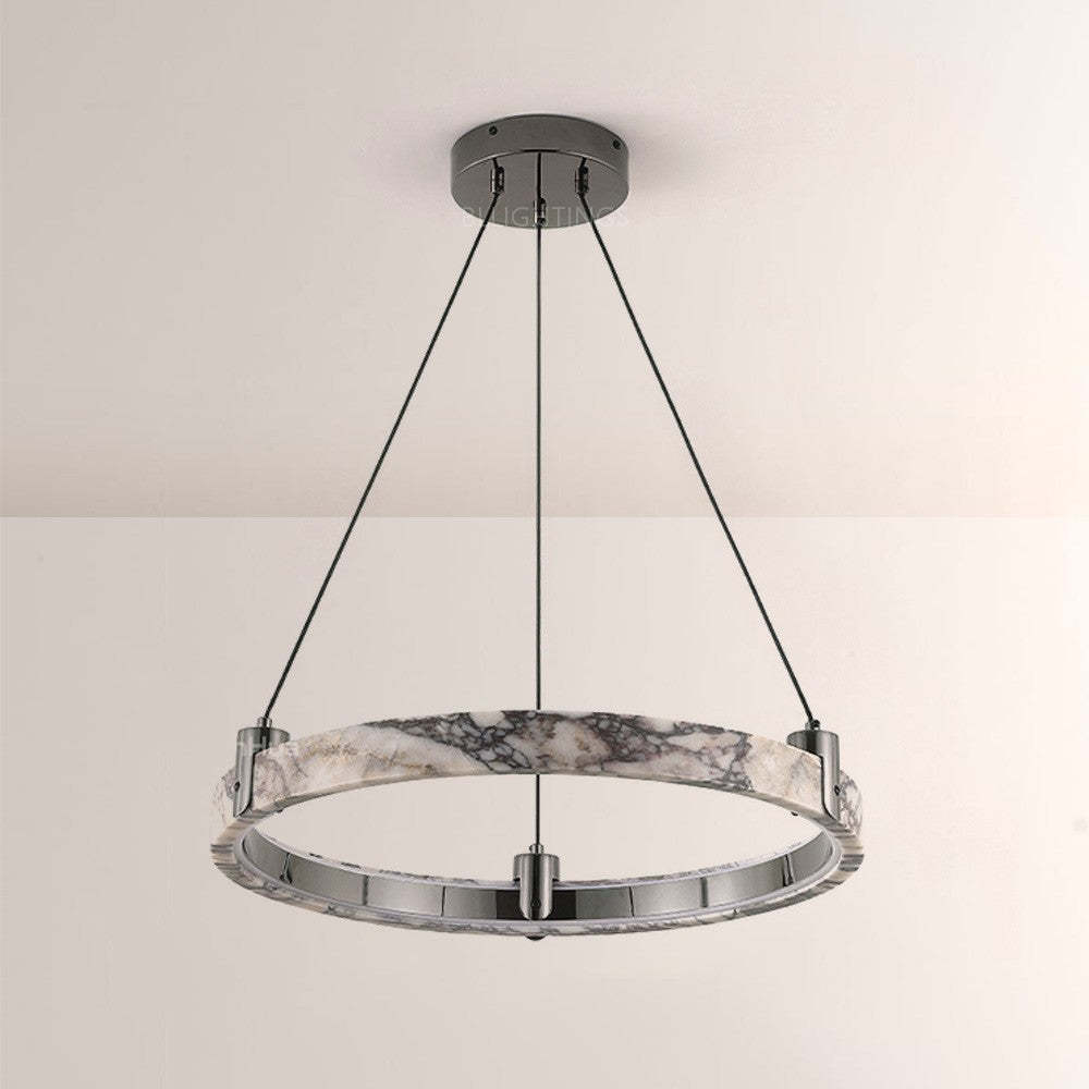 Collins Single-Ring Marble Chandelier