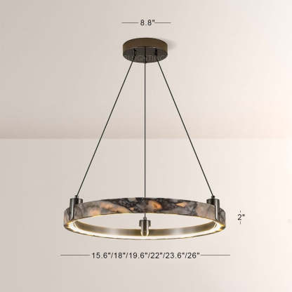 Collins Single-Ring Marble Chandelier