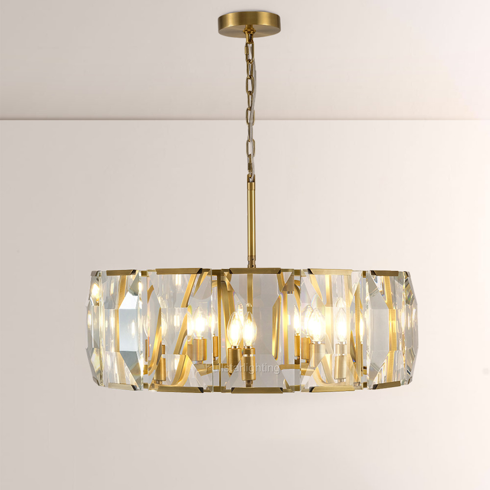 Kiko Crystal Round Chandelier 31"-Fullstarlighting