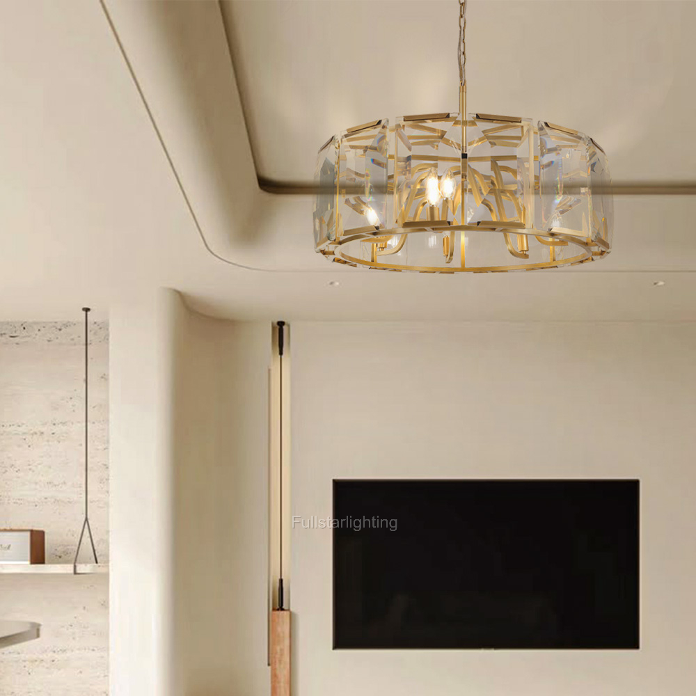 Kiko Crystal Round Chandelier 31"-Fullstarlighting