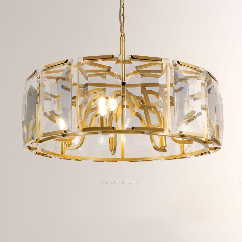 Kiko Crystal Round Chandelier 31"-Fullstarlighting