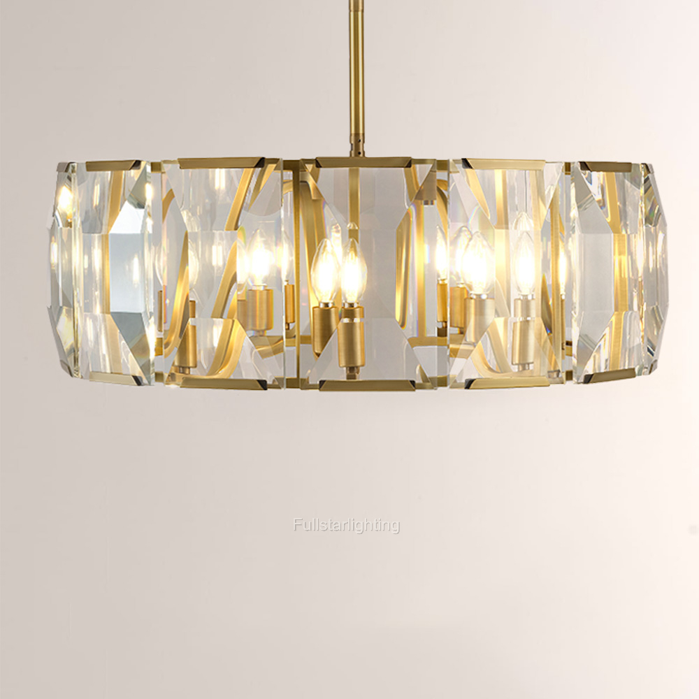 Kiko Crystal Round Chandelier 31"-Fullstarlighting